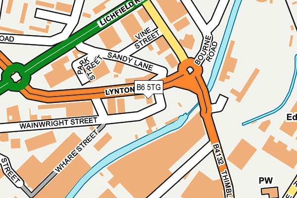 B6 5TG map - OS OpenMap – Local (Ordnance Survey)
