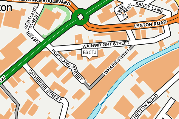 B6 5TJ map - OS OpenMap – Local (Ordnance Survey)