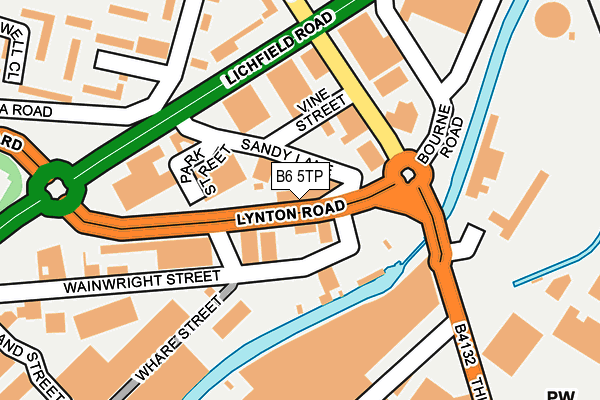 B6 5TP map - OS OpenMap – Local (Ordnance Survey)