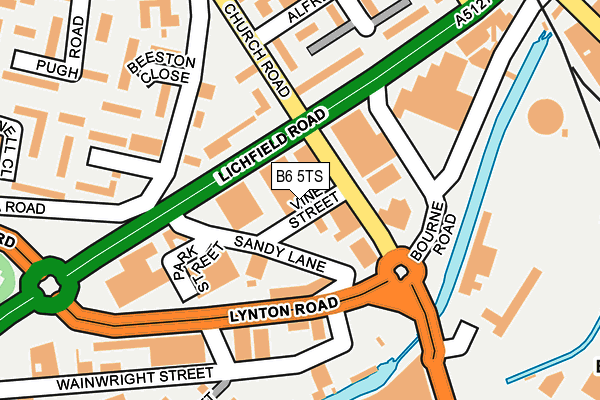 B6 5TS map - OS OpenMap – Local (Ordnance Survey)