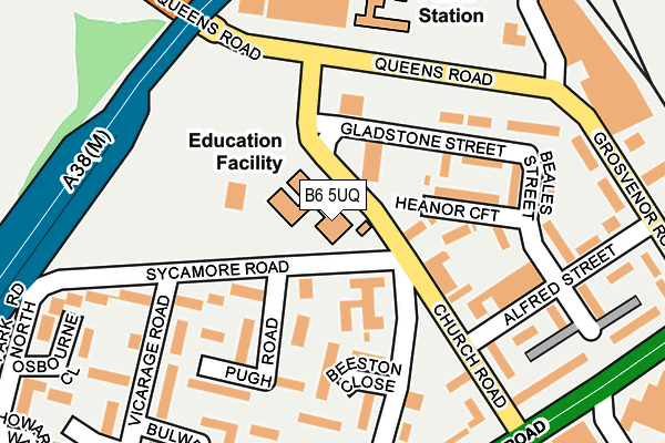 B6 5UQ map - OS OpenMap – Local (Ordnance Survey)