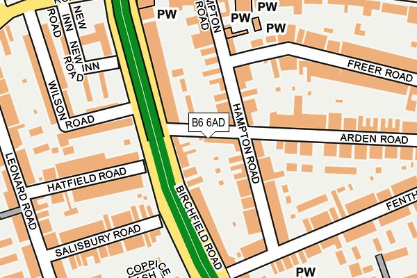 B6 6AD map - OS OpenMap – Local (Ordnance Survey)