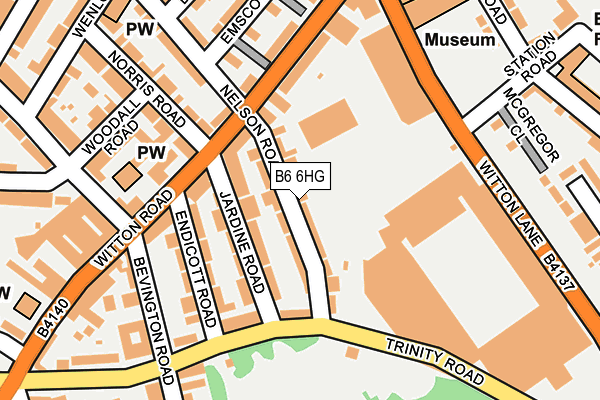 B6 6HG map - OS OpenMap – Local (Ordnance Survey)