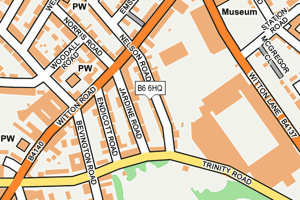 B6 6HQ map - OS OpenMap – Local (Ordnance Survey)