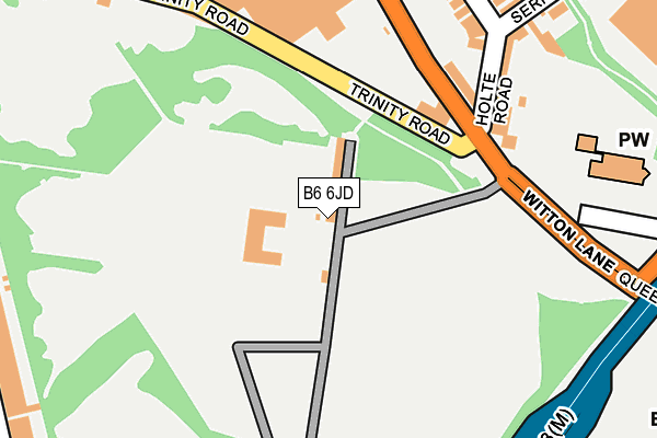 B6 6JD map - OS OpenMap – Local (Ordnance Survey)