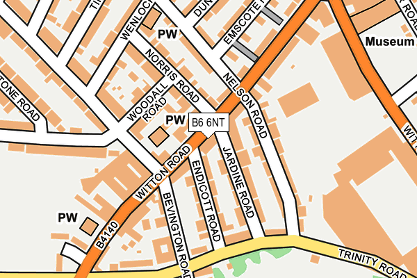 B6 6NT map - OS OpenMap – Local (Ordnance Survey)