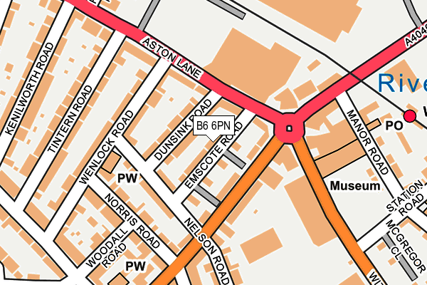 B6 6PN map - OS OpenMap – Local (Ordnance Survey)