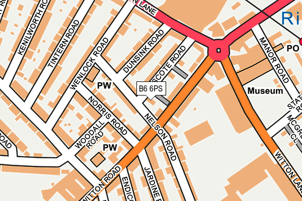 B6 6PS map - OS OpenMap – Local (Ordnance Survey)