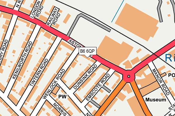 B6 6QP map - OS OpenMap – Local (Ordnance Survey)