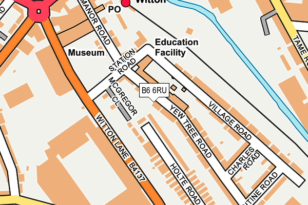 B6 6RU map - OS OpenMap – Local (Ordnance Survey)