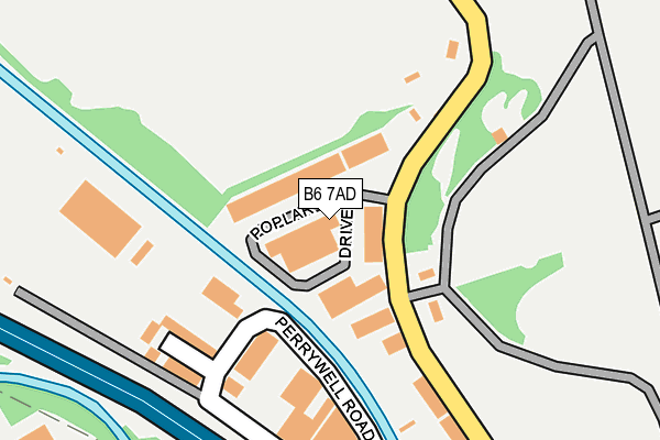 B6 7AD map - OS OpenMap – Local (Ordnance Survey)