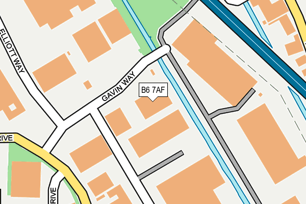 B6 7AF map - OS OpenMap – Local (Ordnance Survey)