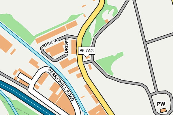 B6 7AG map - OS OpenMap – Local (Ordnance Survey)