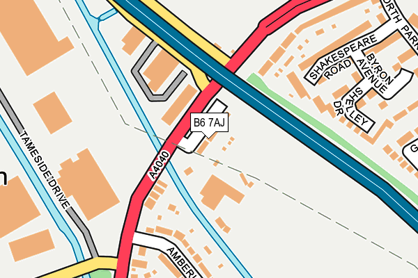 B6 7AJ map - OS OpenMap – Local (Ordnance Survey)