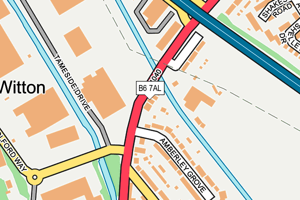 B6 7AL map - OS OpenMap – Local (Ordnance Survey)