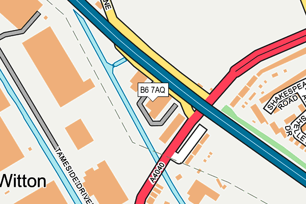 B6 7AQ map - OS OpenMap – Local (Ordnance Survey)