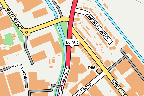 B6 7AR map - OS OpenMap – Local (Ordnance Survey)