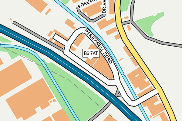 B6 7AT map - OS OpenMap – Local (Ordnance Survey)
