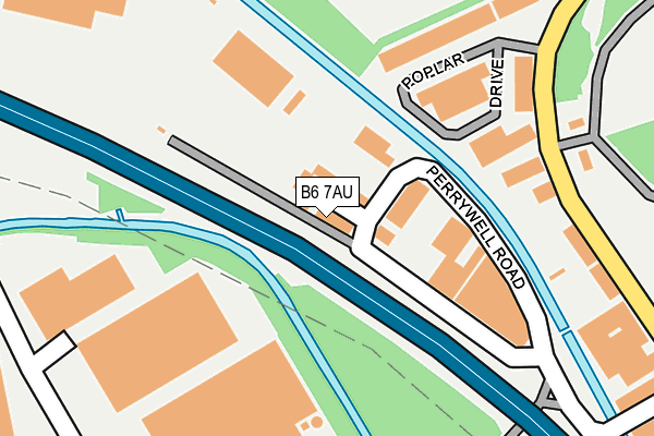 B6 7AU map - OS OpenMap – Local (Ordnance Survey)