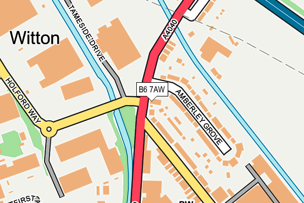 B6 7AW map - OS OpenMap – Local (Ordnance Survey)