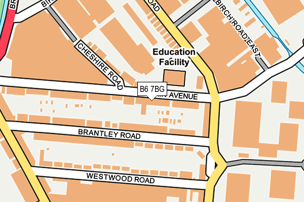 B6 7BG map - OS OpenMap – Local (Ordnance Survey)