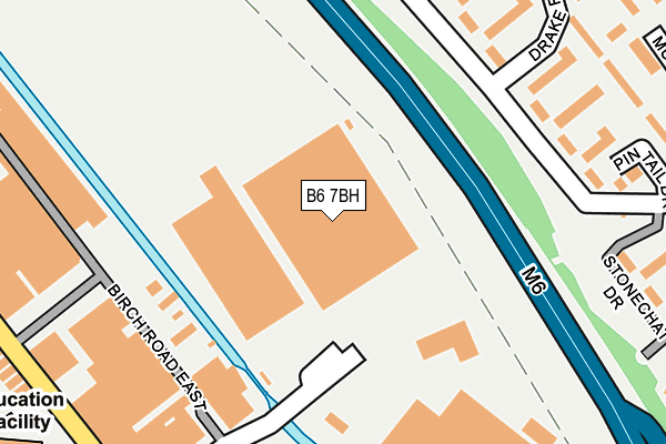 B6 7BH map - OS OpenMap – Local (Ordnance Survey)