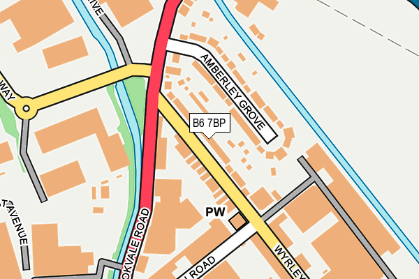 B6 7BP map - OS OpenMap – Local (Ordnance Survey)