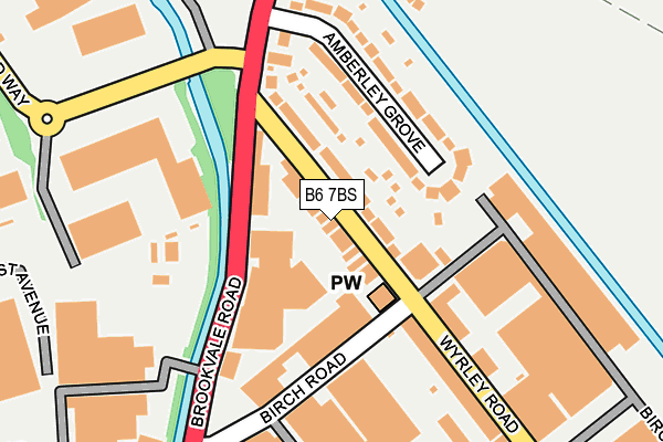 B6 7BS map - OS OpenMap – Local (Ordnance Survey)