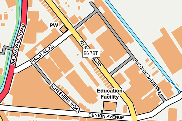 B6 7BT map - OS OpenMap – Local (Ordnance Survey)