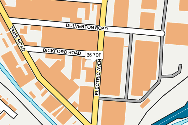 B6 7DF map - OS OpenMap – Local (Ordnance Survey)