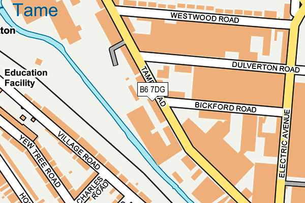 B6 7DG map - OS OpenMap – Local (Ordnance Survey)