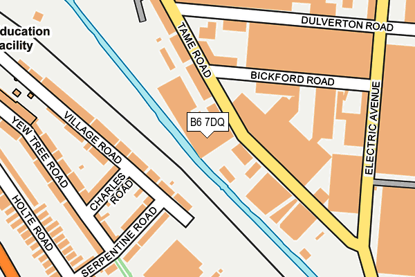 B6 7DQ map - OS OpenMap – Local (Ordnance Survey)