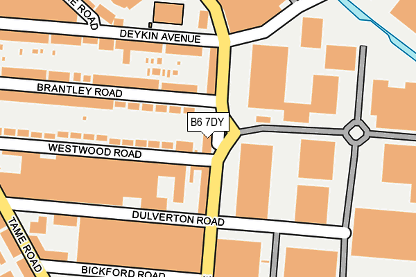 B6 7DY map - OS OpenMap – Local (Ordnance Survey)