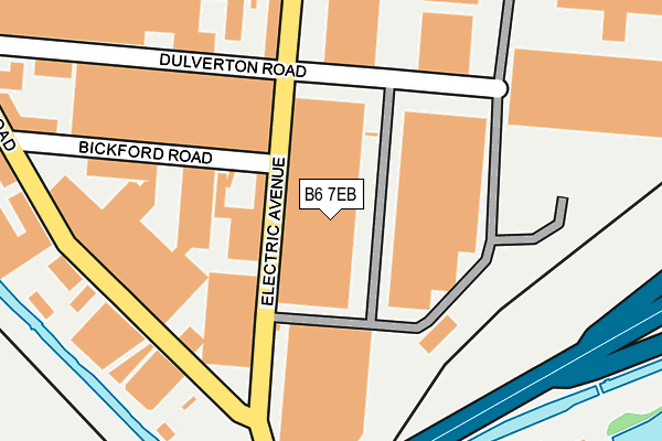 B6 7EB map - OS OpenMap – Local (Ordnance Survey)