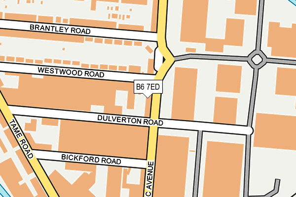 B6 7ED map - OS OpenMap – Local (Ordnance Survey)