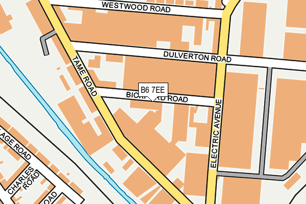 B6 7EE map - OS OpenMap – Local (Ordnance Survey)