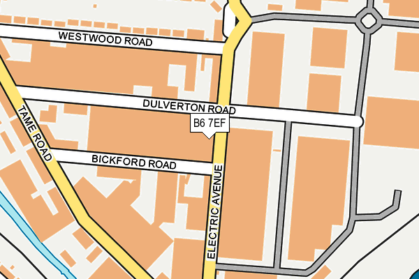 B6 7EF map - OS OpenMap – Local (Ordnance Survey)