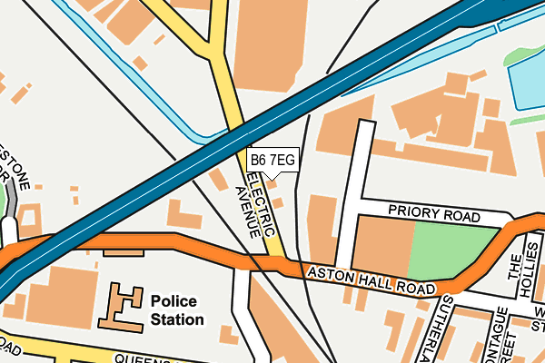 B6 7EG map - OS OpenMap – Local (Ordnance Survey)