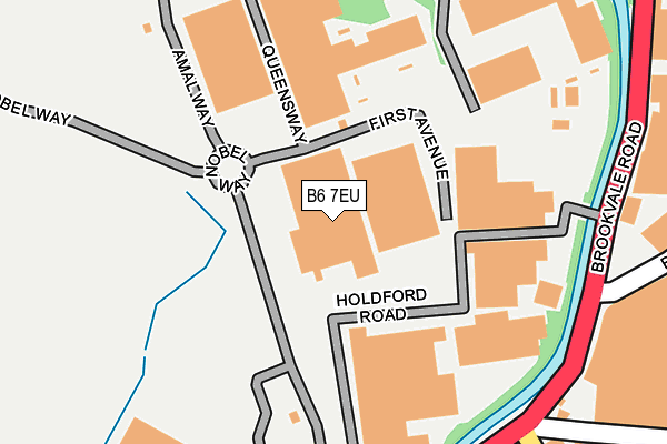 B6 7EU map - OS OpenMap – Local (Ordnance Survey)