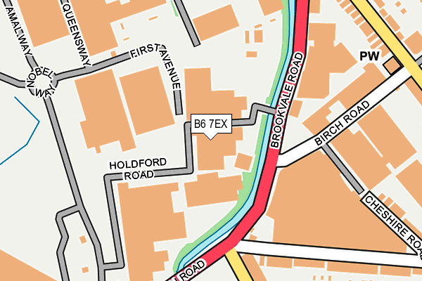 B6 7EX map - OS OpenMap – Local (Ordnance Survey)