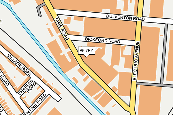 B6 7EZ map - OS OpenMap – Local (Ordnance Survey)