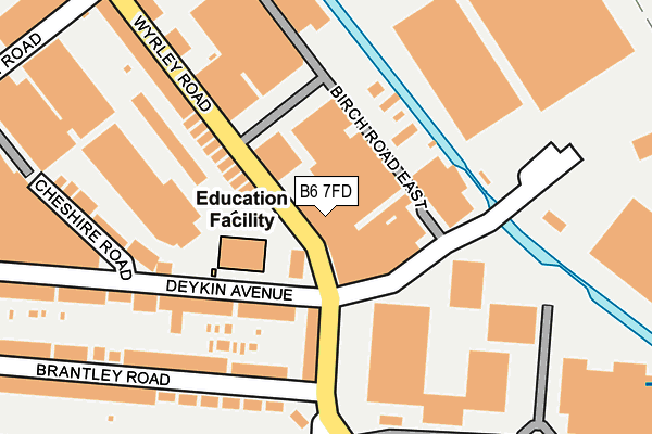 B6 7FD map - OS OpenMap – Local (Ordnance Survey)