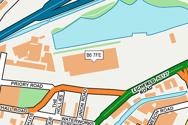 B6 7FE map - OS OpenMap – Local (Ordnance Survey)