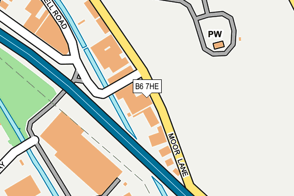 B6 7HE map - OS OpenMap – Local (Ordnance Survey)