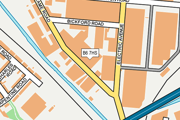 B6 7HS map - OS OpenMap – Local (Ordnance Survey)
