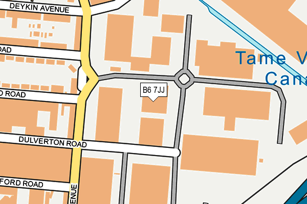 B6 7JJ map - OS OpenMap – Local (Ordnance Survey)