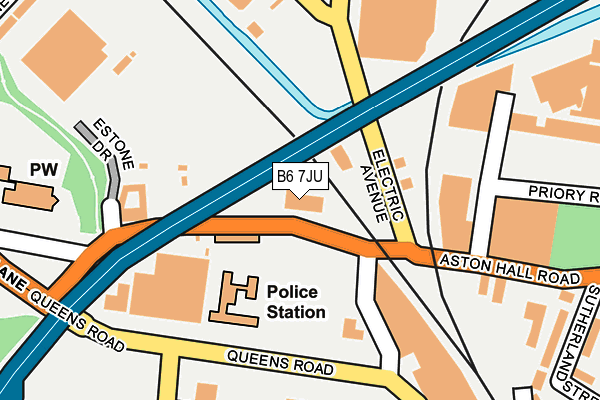 B6 7JU map - OS OpenMap – Local (Ordnance Survey)