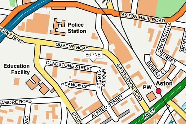 B6 7NB map - OS OpenMap – Local (Ordnance Survey)