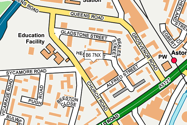 B6 7NX map - OS OpenMap – Local (Ordnance Survey)