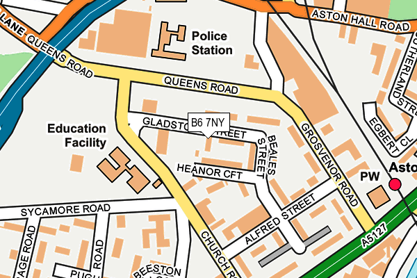 B6 7NY map - OS OpenMap – Local (Ordnance Survey)